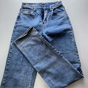 👖 PLT Y2K Inspired Split Hem Aesthetic Straight Leg Jeans-Size 4